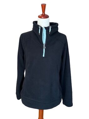 Under Armour Women's Fleece 1/4 Zip Pullover Teddy Jacket Black Size Large